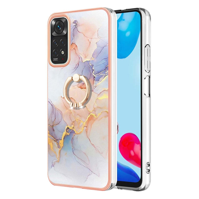 Caja del teléfono de galvanoplastia IMD TPU con anillo, For Xiaomi Redmi Note 9 / Redmi 10X 4G, For Xiaomi Redmi Note 11 China, For Xiaomi Redmi Note 11 Pro China, For Xiaomi Redmi Note 11 Pro 5G / 4G Global, For Xiaomi Redmi Note 11S / Note 11 Global