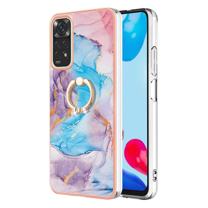 Caja del teléfono de galvanoplastia IMD TPU con anillo, For Xiaomi Redmi Note 9 / Redmi 10X 4G, For Xiaomi Redmi Note 11 China, For Xiaomi Redmi Note 11 Pro China, For Xiaomi Redmi Note 11 Pro 5G / 4G Global, For Xiaomi Redmi Note 11S / Note 11 Global