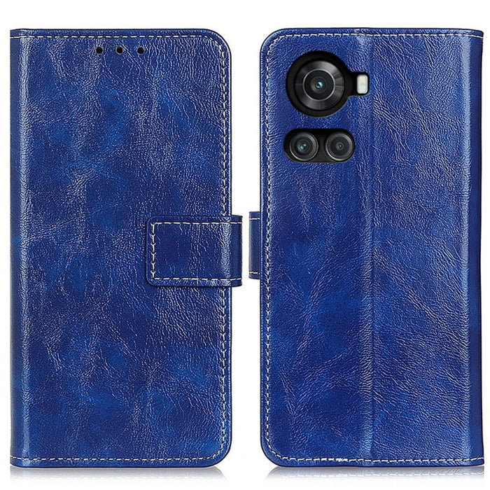 Estuche para teléfono de cuero con tapa horizontal y textura de caballo loco retro, For Motorola Moto G 5G 2022, For OnePlus ACE/10R, For Xiaomi 12 Lite