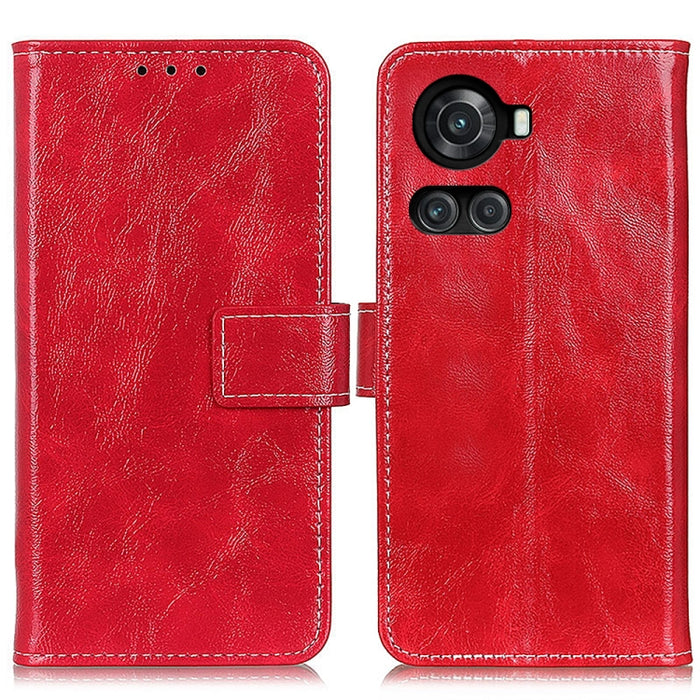 Estuche para teléfono de cuero con tapa horizontal y textura de caballo loco retro, For Motorola Moto G 5G 2022, For OnePlus ACE/10R, For Xiaomi 12 Lite