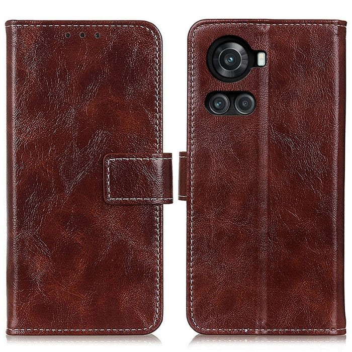 Estuche para teléfono de cuero con tapa horizontal y textura de caballo loco retro, For Motorola Moto G 5G 2022, For OnePlus ACE/10R, For Xiaomi 12 Lite