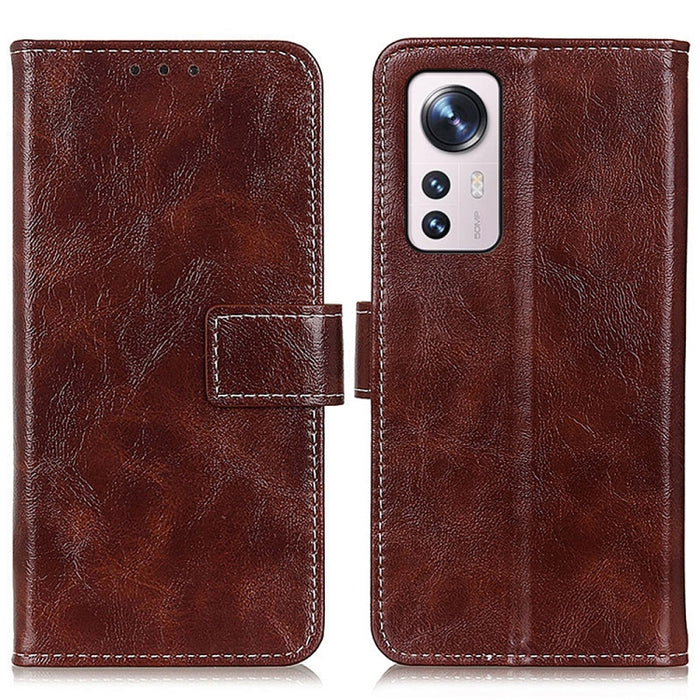 Estuche para teléfono de cuero con tapa horizontal y textura de caballo loco retro, For Motorola Moto G 5G 2022, For OnePlus ACE/10R, For Xiaomi 12 Lite