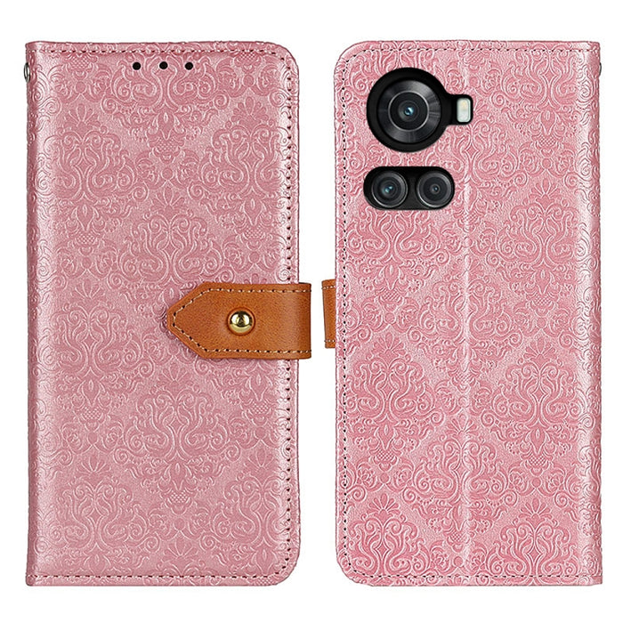 Estuche para teléfono de cuero con tapa en relieve floral europeo, For Motorola Moto G 5G 2022, For OnePlus ACE/10R, For Xiaomi 12 Lite