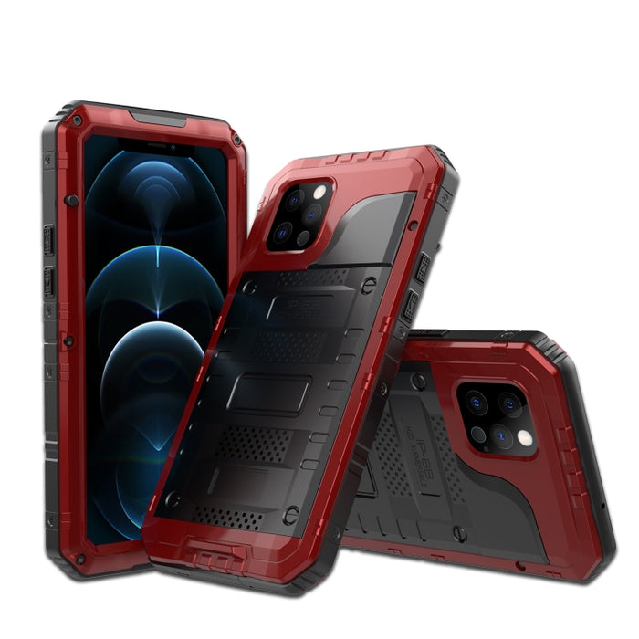 Caja de teléfono de metal + silicona con protector de pantalla