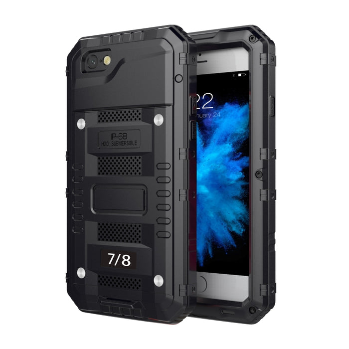 Caja de teléfono de metal + silicona con protector de pantalla