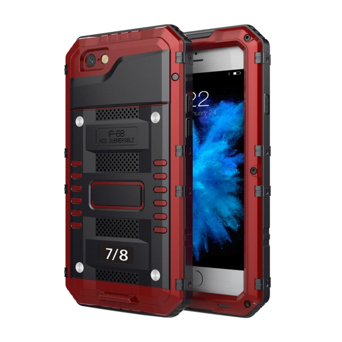 Caja de teléfono de metal + silicona con protector de pantalla
