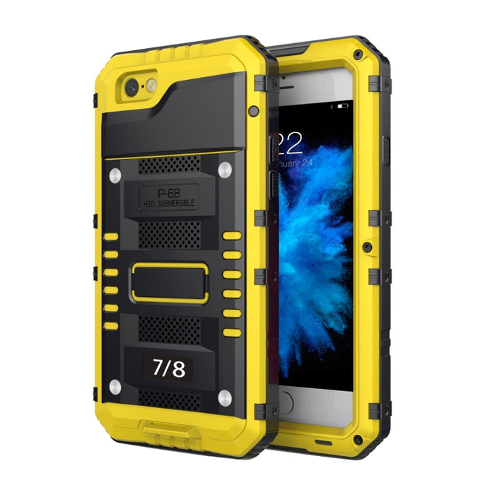 Caja de teléfono de metal + silicona con protector de pantalla