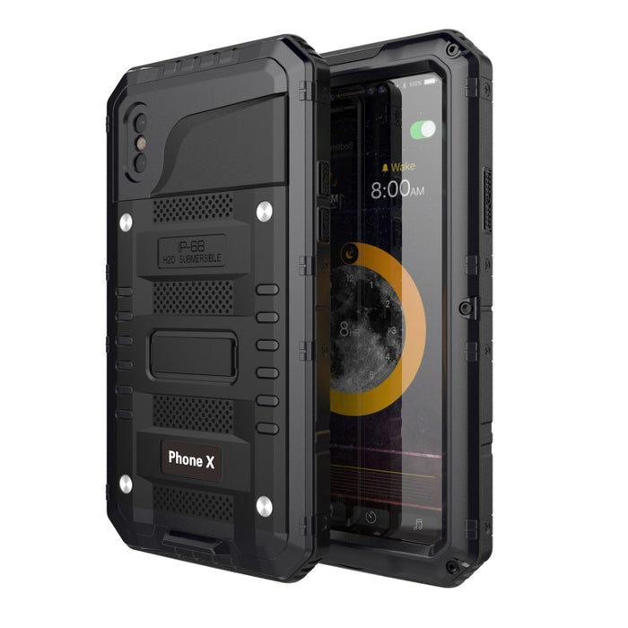 Caja de teléfono de metal + silicona con protector de pantalla