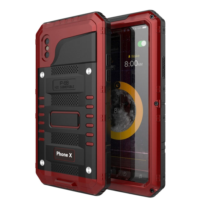 Caja de teléfono de metal + silicona con protector de pantalla