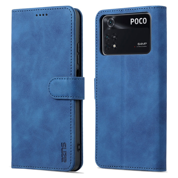 AZNS Skin Feel Calf Texture Flip Funda de cuero para teléfono, For Xiaomi Poco M4 Pro 4G