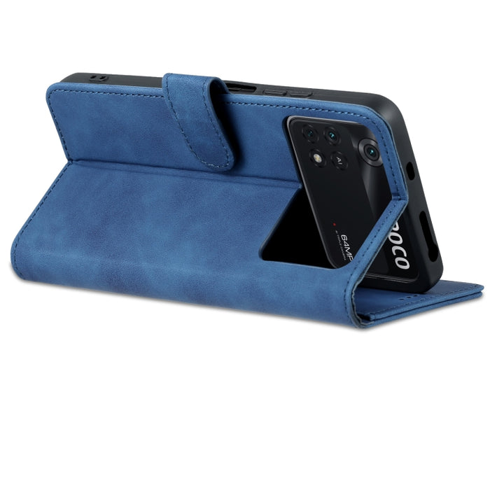 AZNS Skin Feel Calf Texture Flip Funda de cuero para teléfono, For Xiaomi Poco M4 Pro 4G