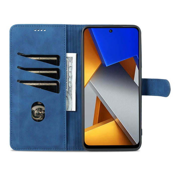 AZNS Skin Feel Calf Texture Flip Funda de cuero para teléfono, For Xiaomi Poco M4 Pro 4G
