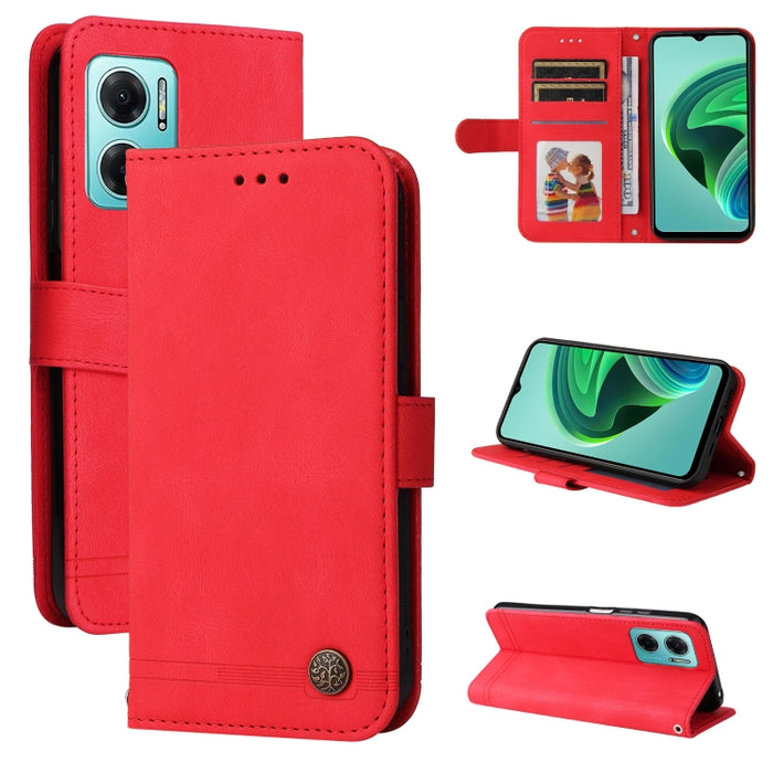 Skin Feel Life Tree Funda de piel para teléfono con botón de metal, For Xiaomi Redmi Note 11E / 10 Prime+ 5G, For Honor 50 Pro / Huawei nova 9 Pro, For Infinix Note 11, For OPPO Realme GT Neo3, For OPPO Reno7 4G / F21 Pro 4G                            ...