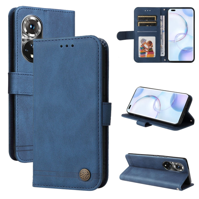 Skin Feel Life Tree Funda de piel para teléfono con botón de metal, For Xiaomi Redmi Note 11E / 10 Prime+ 5G, For Honor 50 Pro / Huawei nova 9 Pro, For Infinix Note 11, For OPPO Realme GT Neo3, For OPPO Reno7 4G / F21 Pro 4G                            ...