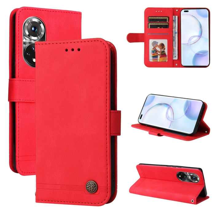 Skin Feel Life Tree Funda de piel para teléfono con botón de metal, For Xiaomi Redmi Note 11E / 10 Prime+ 5G, For Honor 50 Pro / Huawei nova 9 Pro, For Infinix Note 11, For OPPO Realme GT Neo3, For OPPO Reno7 4G / F21 Pro 4G                            ...
