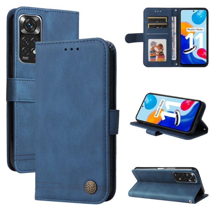 Skin Feel Life Tree Funda de piel para teléfono con botón de metal, For Xiaomi Redmi Note 11E / 10 Prime+ 5G, For Honor 50 Pro / Huawei nova 9 Pro, For Infinix Note 11, For OPPO Realme GT Neo3, For OPPO Reno7 4G / F21 Pro 4G                            ...