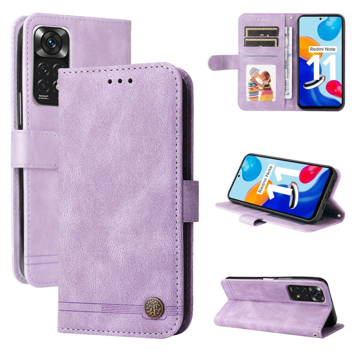 Skin Feel Life Tree Funda de piel para teléfono con botón de metal, For Xiaomi Redmi Note 11E / 10 Prime+ 5G, For Honor 50 Pro / Huawei nova 9 Pro, For Infinix Note 11, For OPPO Realme GT Neo3, For OPPO Reno7 4G / F21 Pro 4G                            ...