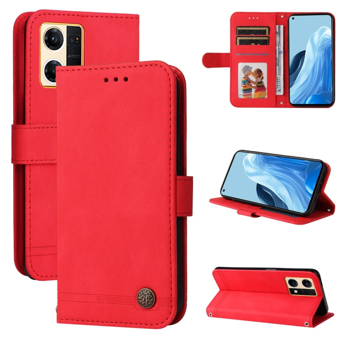 Skin Feel Life Tree Funda de piel para teléfono con botón de metal, For Xiaomi Redmi Note 11E / 10 Prime+ 5G, For Honor 50 Pro / Huawei nova 9 Pro, For Infinix Note 11, For OPPO Realme GT Neo3, For OPPO Reno7 4G / F21 Pro 4G                            ...