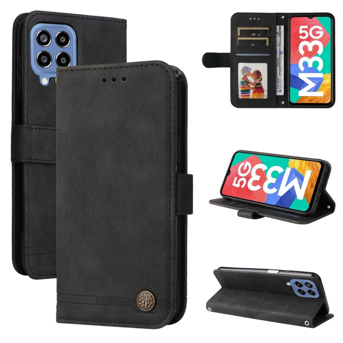 Skin Feel Life Tree Funda de piel para teléfono con botón de metal, For Xiaomi Redmi Note 11E / 10 Prime+ 5G, For Honor 50 Pro / Huawei nova 9 Pro, For Infinix Note 11, For OPPO Realme GT Neo3, For OPPO Reno7 4G / F21 Pro 4G                            ...