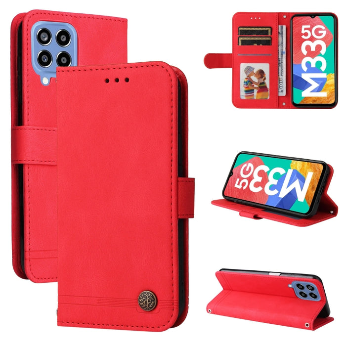 Skin Feel Life Tree Funda de piel para teléfono con botón de metal, For Xiaomi Redmi Note 11E / 10 Prime+ 5G, For Honor 50 Pro / Huawei nova 9 Pro, For Infinix Note 11, For OPPO Realme GT Neo3, For OPPO Reno7 4G / F21 Pro 4G                            ...