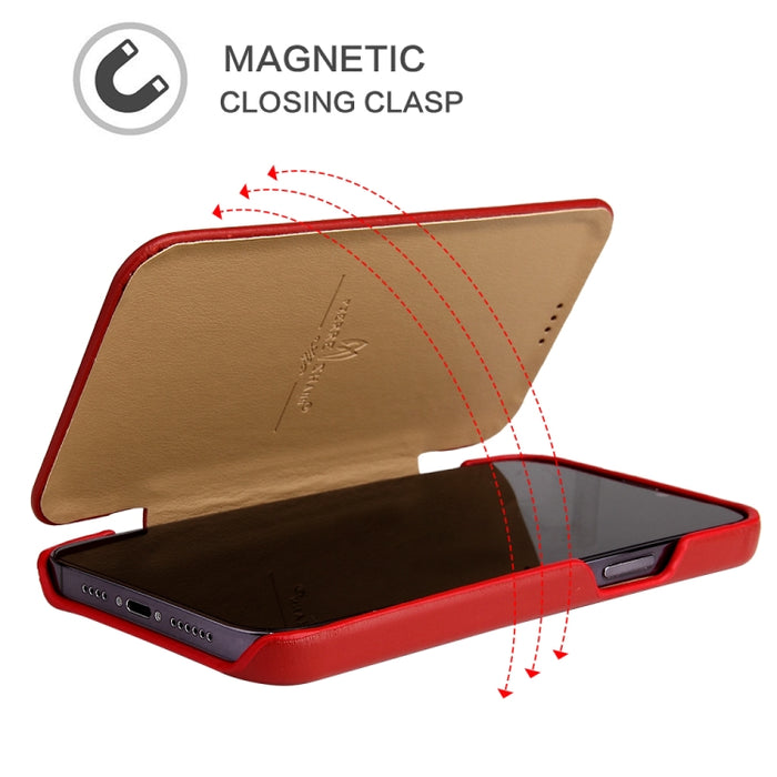 Estuche magnético para teléfono de cuero genuino Fierre Shann