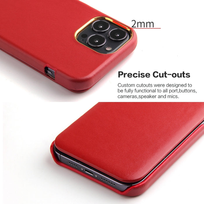 Estuche magnético para teléfono de cuero genuino Fierre Shann