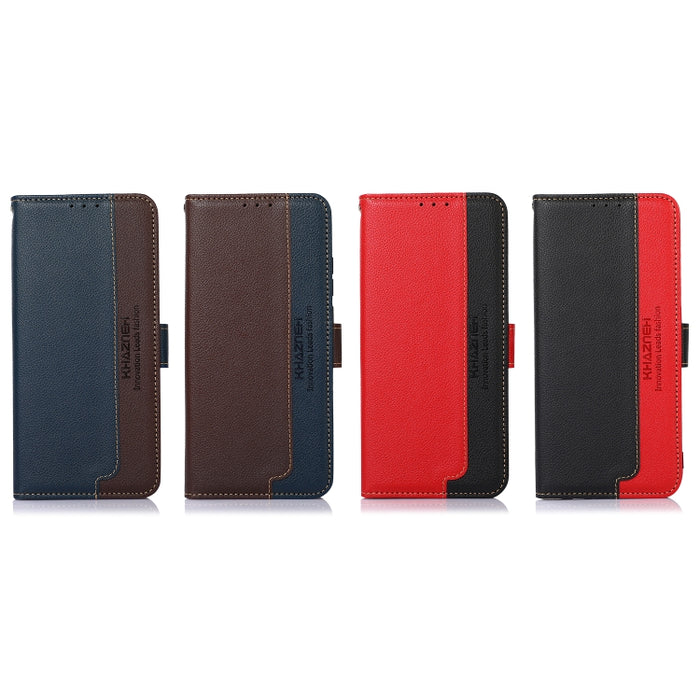 KHAZNEH Estuche para teléfono RFID de cuero con textura de litchi, For Motorola Moto E32 4G, For Xiaomi 12 Lite