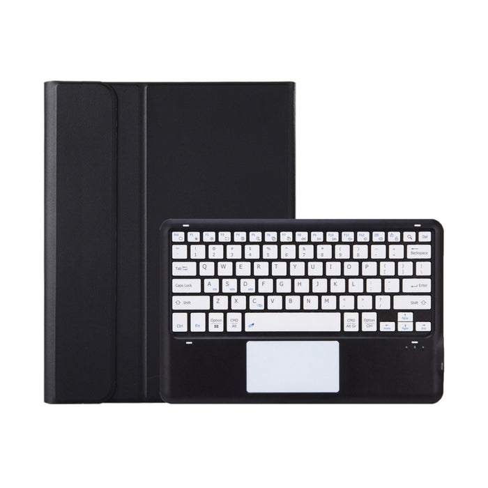 T12B-A Estuche para tableta de cuero con teclado Bluetooth y panel táctil desmontable