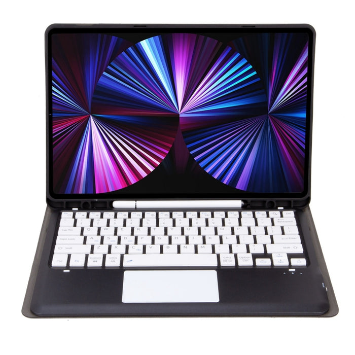 T12B-A Estuche para tableta de cuero con teclado Bluetooth y panel táctil desmontable
