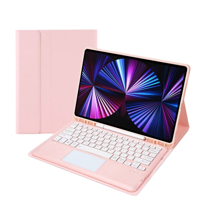 T12B-A Estuche para tableta de cuero con teclado Bluetooth y panel táctil desmontable