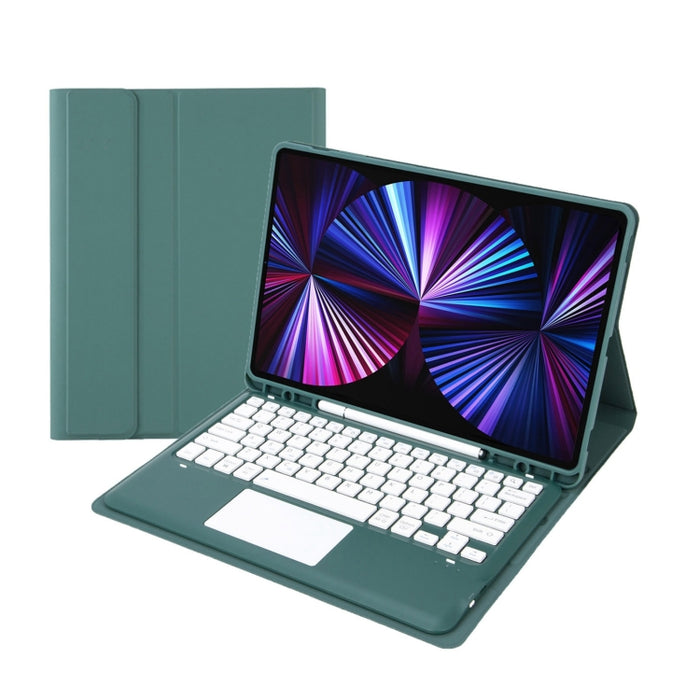 T12B-A Estuche para tableta de cuero con teclado Bluetooth y panel táctil desmontable