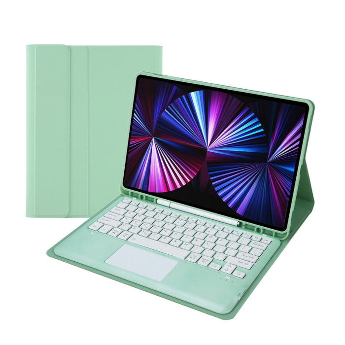 T12B-A Estuche para tableta de cuero con teclado Bluetooth y panel táctil desmontable