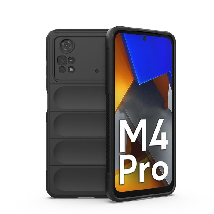 Magic Shield TPU + Estuche para teléfono de franela, For Xiaomi Poco M4 Pro 4G