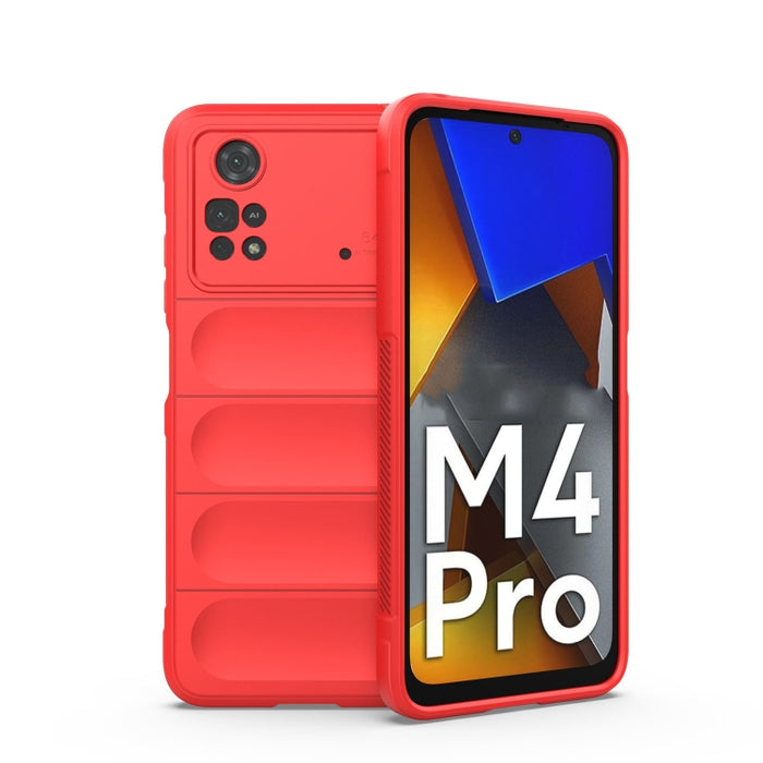 Magic Shield TPU + Estuche para teléfono de franela, For Xiaomi Poco M4 Pro 4G