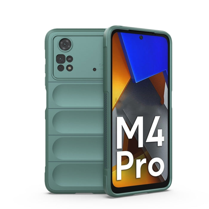 Magic Shield TPU + Estuche para teléfono de franela, For Xiaomi Poco M4 Pro 4G