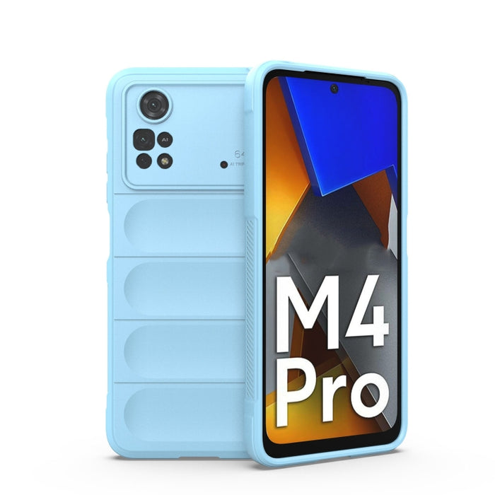 Magic Shield TPU + Estuche para teléfono de franela, For Xiaomi Poco M4 Pro 4G