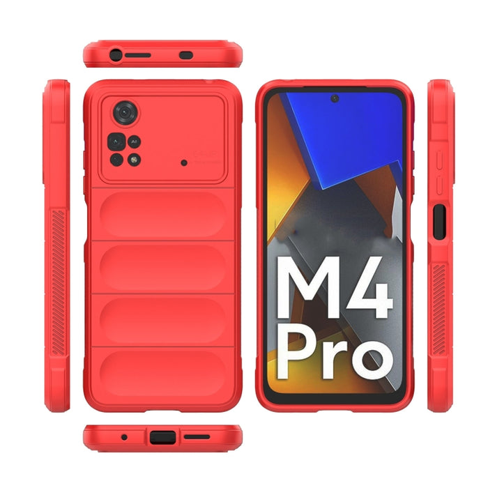 Magic Shield TPU + Estuche para teléfono de franela, For Xiaomi Poco M4 Pro 4G