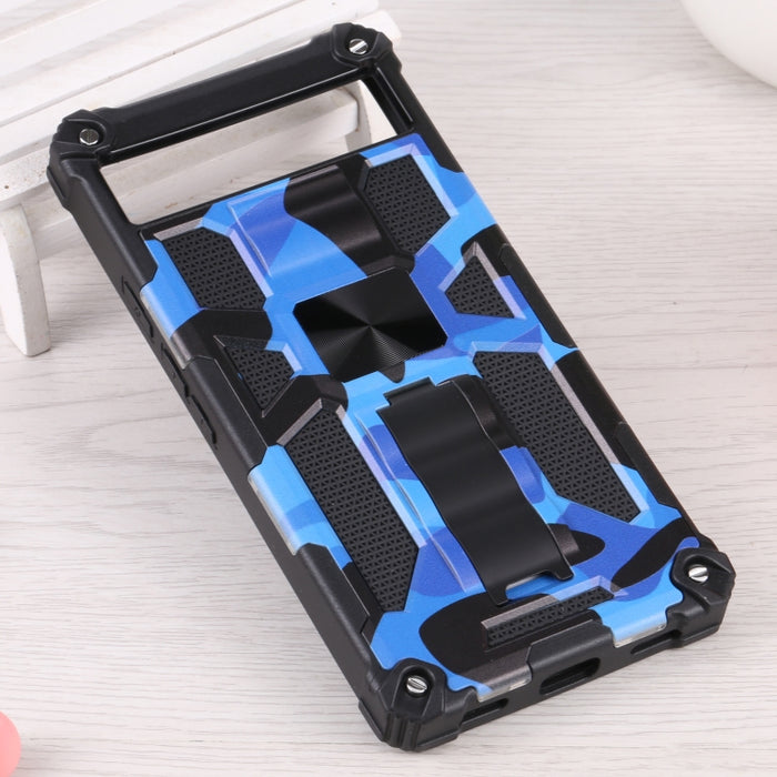 Funda de teléfono con soporte magnético TPU + PC con armadura de camuflaje, For Google Pixel 6a, For Xiaomi Redmi 10A