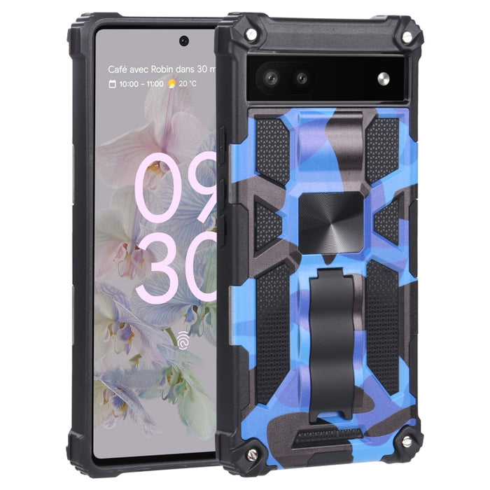 Funda de teléfono con soporte magnético TPU + PC con armadura de camuflaje, For Google Pixel 6a, For Xiaomi Redmi 10A