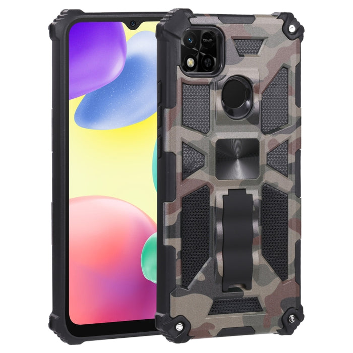 Funda de teléfono con soporte magnético TPU + PC con armadura de camuflaje, For Google Pixel 6a, For Xiaomi Redmi 10A