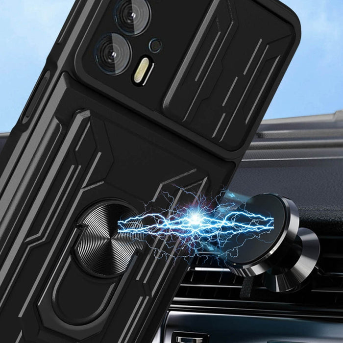 Funda deslizante para teléfono Camshield TPU+PC con ranura para tarjeta, For Motorola Edge 20 Pro, For Motorola Moto G100, For OPPO A16, For Xiaomi 12 Pro, For OPPO Realme 8i