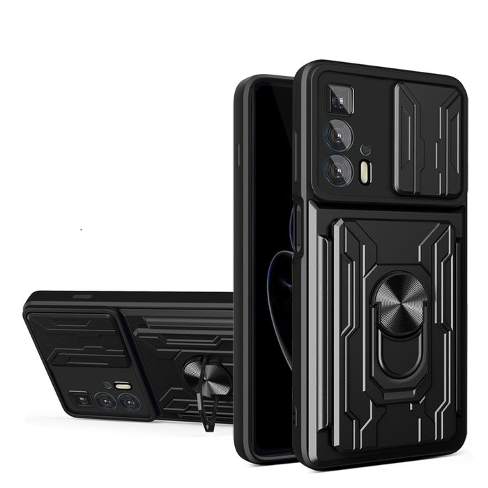 Funda deslizante para teléfono Camshield TPU+PC con ranura para tarjeta, For Motorola Edge 20 Pro, For Motorola Moto G100, For OPPO A16, For Xiaomi 12 Pro, For OPPO Realme 8i