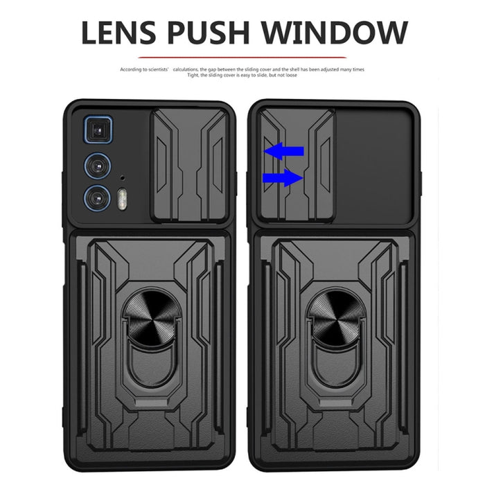 Funda deslizante para teléfono Camshield TPU+PC con ranura para tarjeta, For Motorola Edge 20 Pro, For Motorola Moto G100, For OPPO A16, For Xiaomi 12 Pro, For OPPO Realme 8i