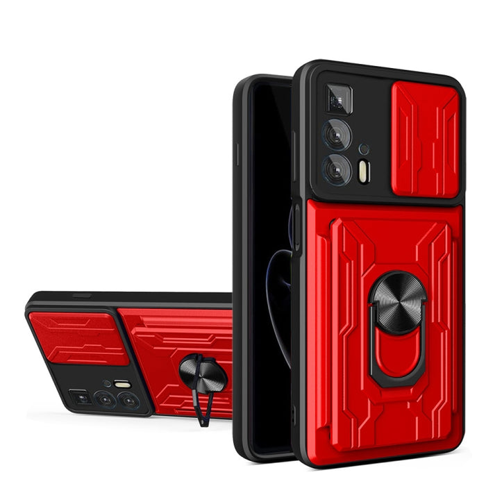 Funda deslizante para teléfono Camshield TPU+PC con ranura para tarjeta, For Motorola Edge 20 Pro, For Motorola Moto G100, For OPPO A16, For Xiaomi 12 Pro, For OPPO Realme 8i