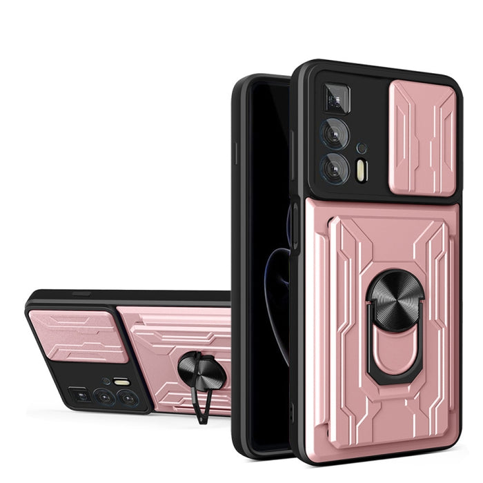Funda deslizante para teléfono Camshield TPU+PC con ranura para tarjeta, For Motorola Edge 20 Pro, For Motorola Moto G100, For OPPO A16, For Xiaomi 12 Pro, For OPPO Realme 8i
