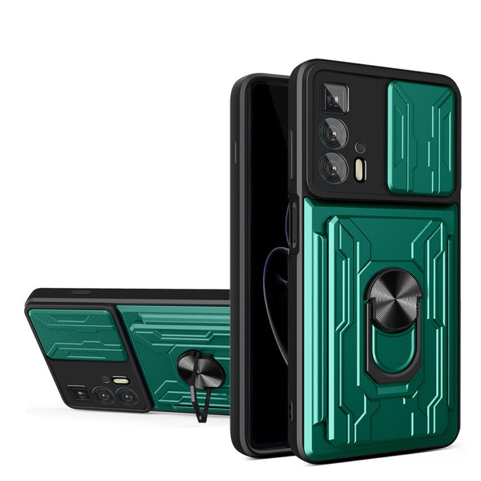 Funda deslizante para teléfono Camshield TPU+PC con ranura para tarjeta, For Motorola Edge 20 Pro, For Motorola Moto G100, For OPPO A16, For Xiaomi 12 Pro, For OPPO Realme 8i