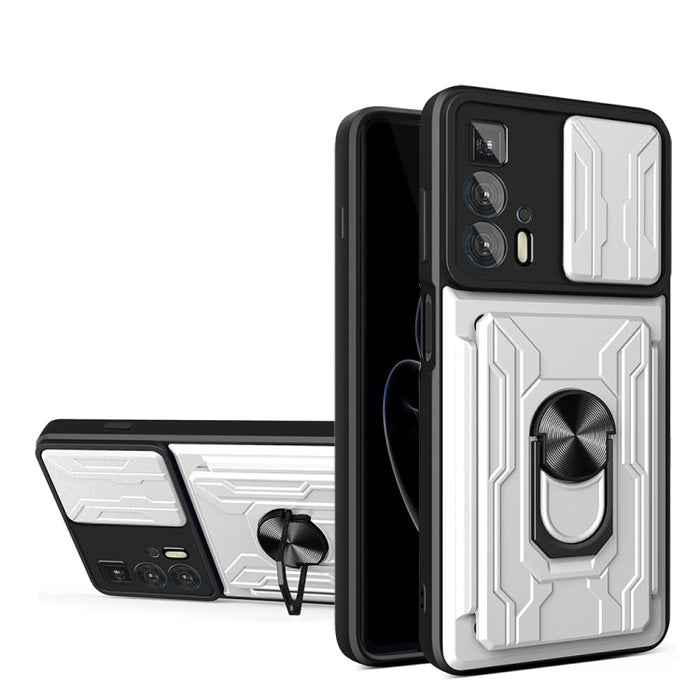 Funda deslizante para teléfono Camshield TPU+PC con ranura para tarjeta, For Motorola Edge 20 Pro, For Motorola Moto G100, For OPPO A16, For Xiaomi 12 Pro, For OPPO Realme 8i