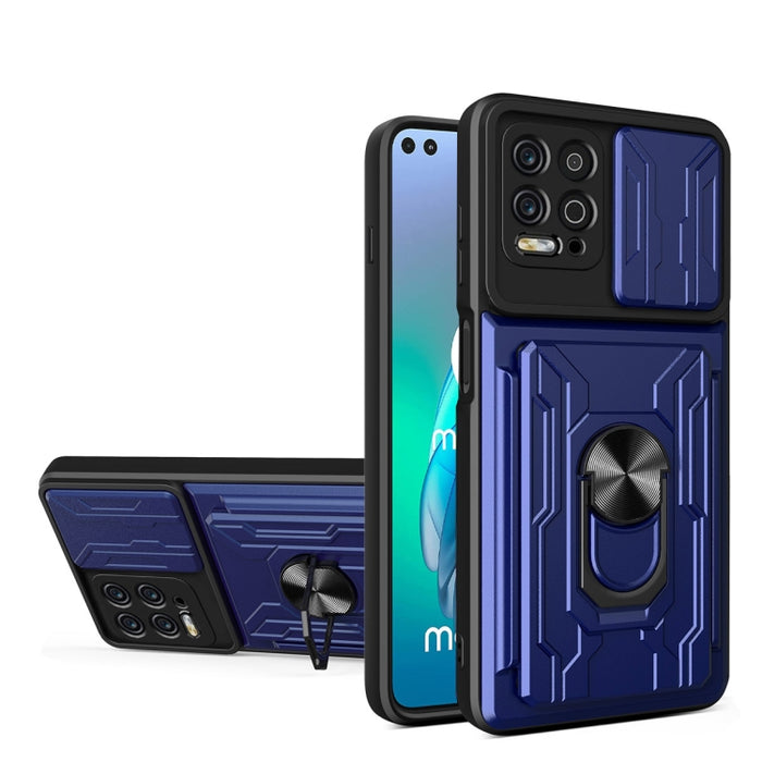 Funda deslizante para teléfono Camshield TPU+PC con ranura para tarjeta, For Motorola Edge 20 Pro, For Motorola Moto G100, For OPPO A16, For Xiaomi 12 Pro, For OPPO Realme 8i