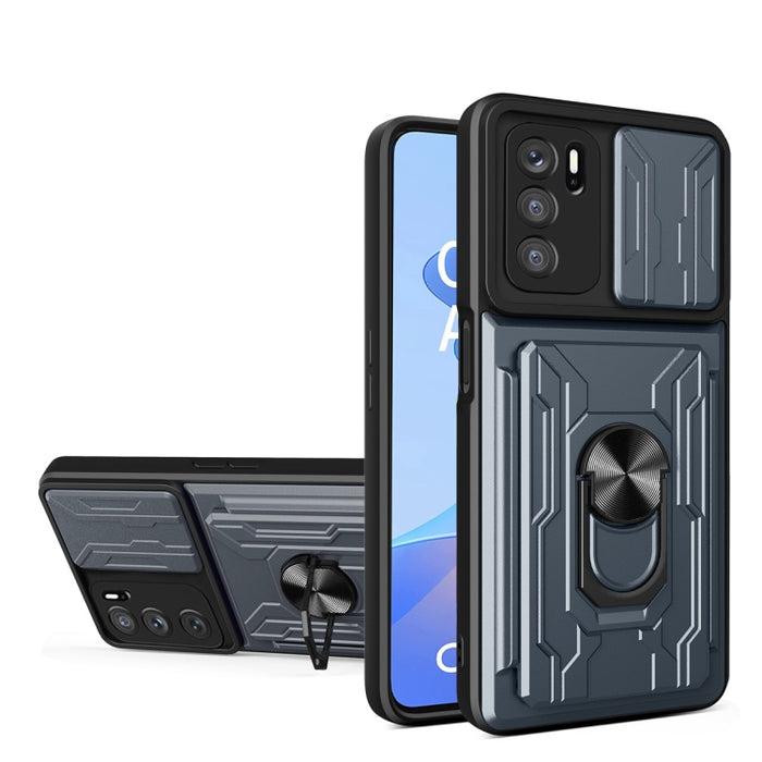 Funda deslizante para teléfono Camshield TPU+PC con ranura para tarjeta, For Motorola Edge 20 Pro, For Motorola Moto G100, For OPPO A16, For Xiaomi 12 Pro, For OPPO Realme 8i