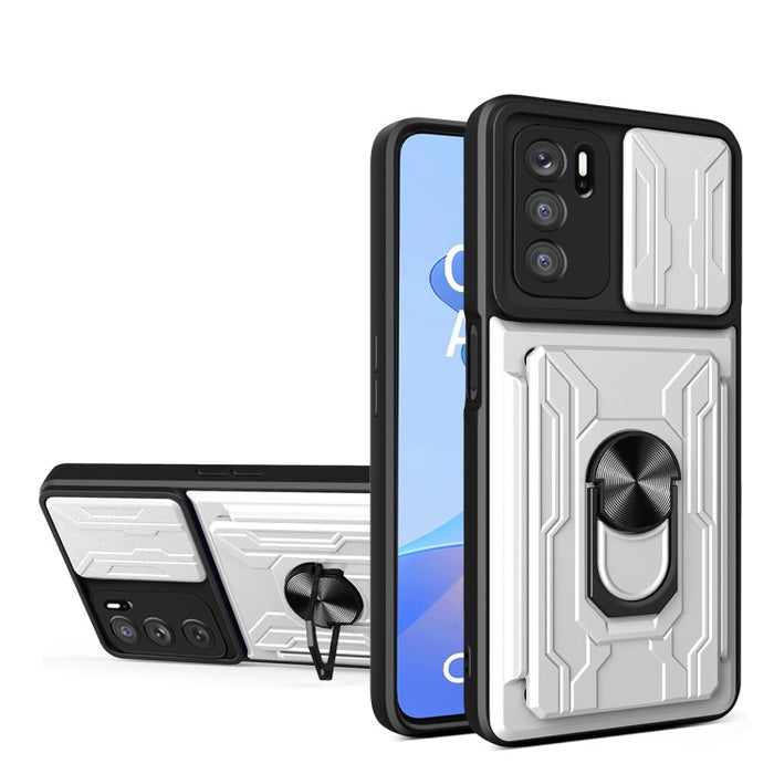 Funda deslizante para teléfono Camshield TPU+PC con ranura para tarjeta, For Motorola Edge 20 Pro, For Motorola Moto G100, For OPPO A16, For Xiaomi 12 Pro, For OPPO Realme 8i